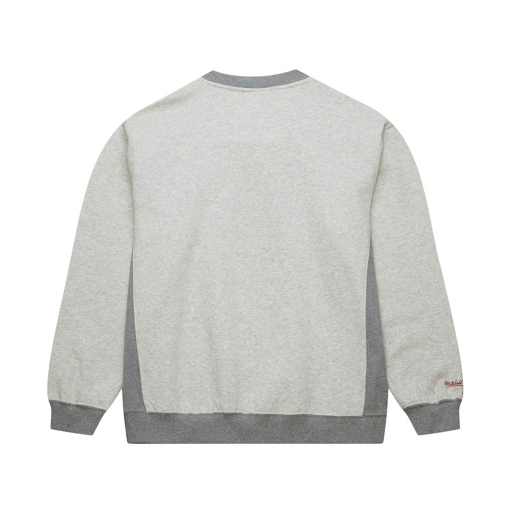 Chicago Bulls Vintage Logo Pullover Sweatshirt - Heather Gray | Mitchell & Ness on sale