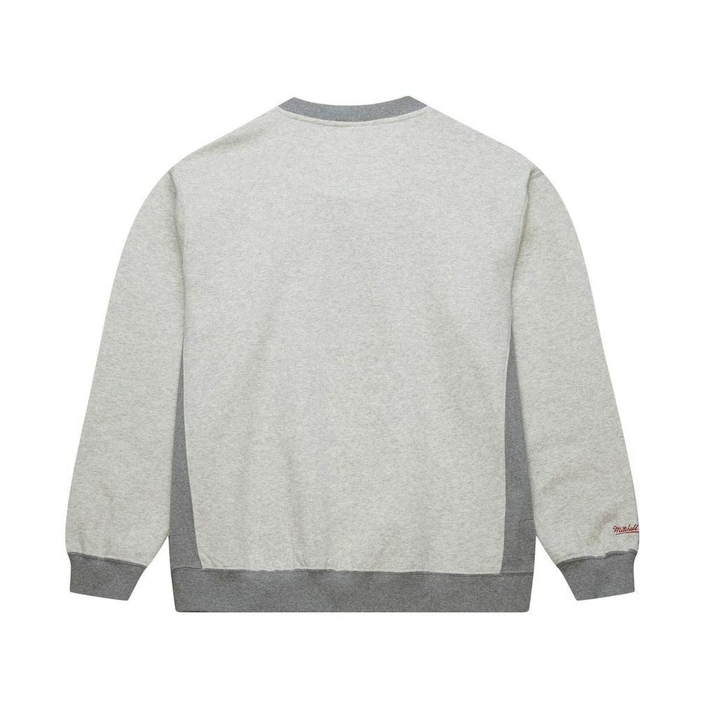 Chicago Bulls Vintage Logo Pullover Sweatshirt - Heather Gray | Mitchell & Ness on sale