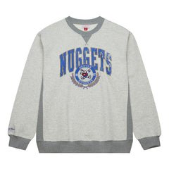 Denver Nuggets Vintage Logo Pullover Sweatshirt sale - Heather Gray | Mitchell & Ness cheap