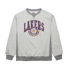 Los Angeles Lakers Vintage Logo Pullover Sweatshirt - Heather Gray | Mitchell & Ness outlet