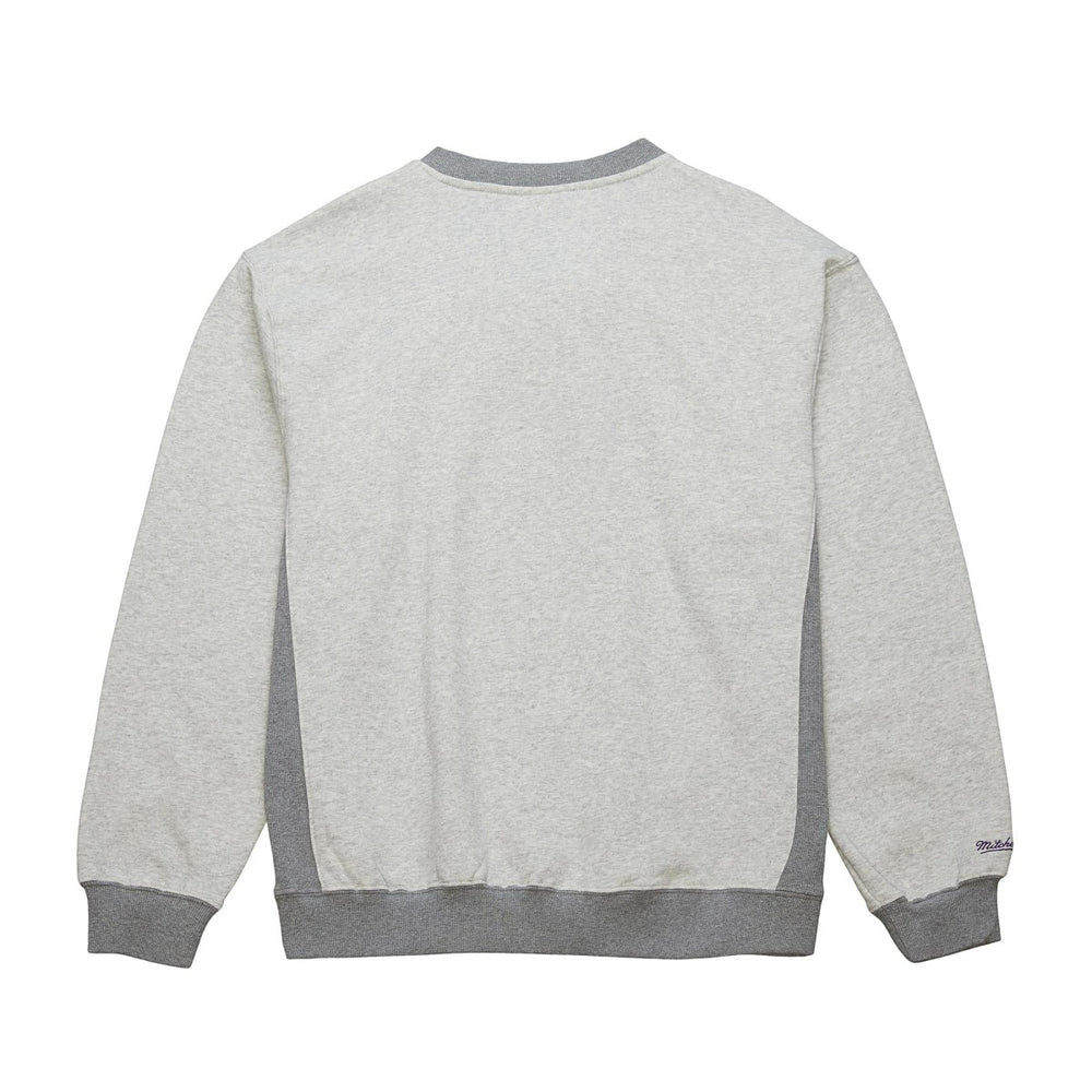Los Angeles Lakers Vintage Logo Pullover Sweatshirt - Heather Gray | Mitchell & Ness outlet
