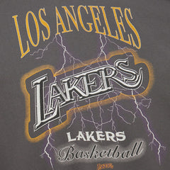 Los Angeles Lakers Women's Hardwood Classics Lightweight Pullover Sweatshirt - Charcoal | Mitchell & Ness online