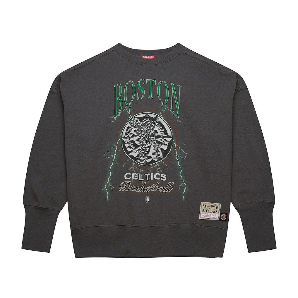 Boston Celtics Women's Hardwood Classics Lightweight Pullover Sweatshirt - Charcoal | Mitchell & Ness discount