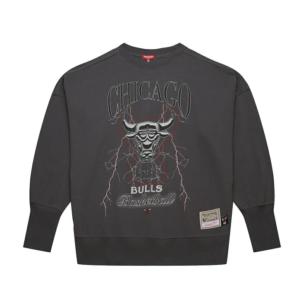 Chicago Bulls Women's Hardwood Classics Lightweight Pullover Sweatshirt - Charcoal | Mitchell & Ness sale