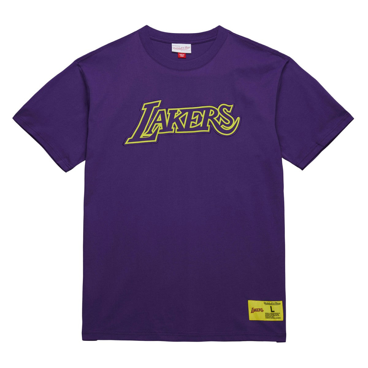 Los Angeles Lakers Hardwood Classics Neon Nights Premium T-Shirt - Purple | Mitchell & Ness shop
