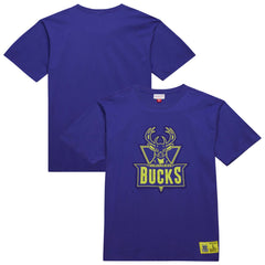 Milwaukee Bucks Hardwood Classics Neon Nights Premium T-Shirt - Purple | Mitchell & Ness cheap