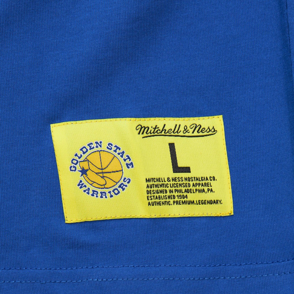 Golden State Warriors Hardwood Classics Neon Nights Premium T-Shirt sale - Royal | Mitchell & Ness discount