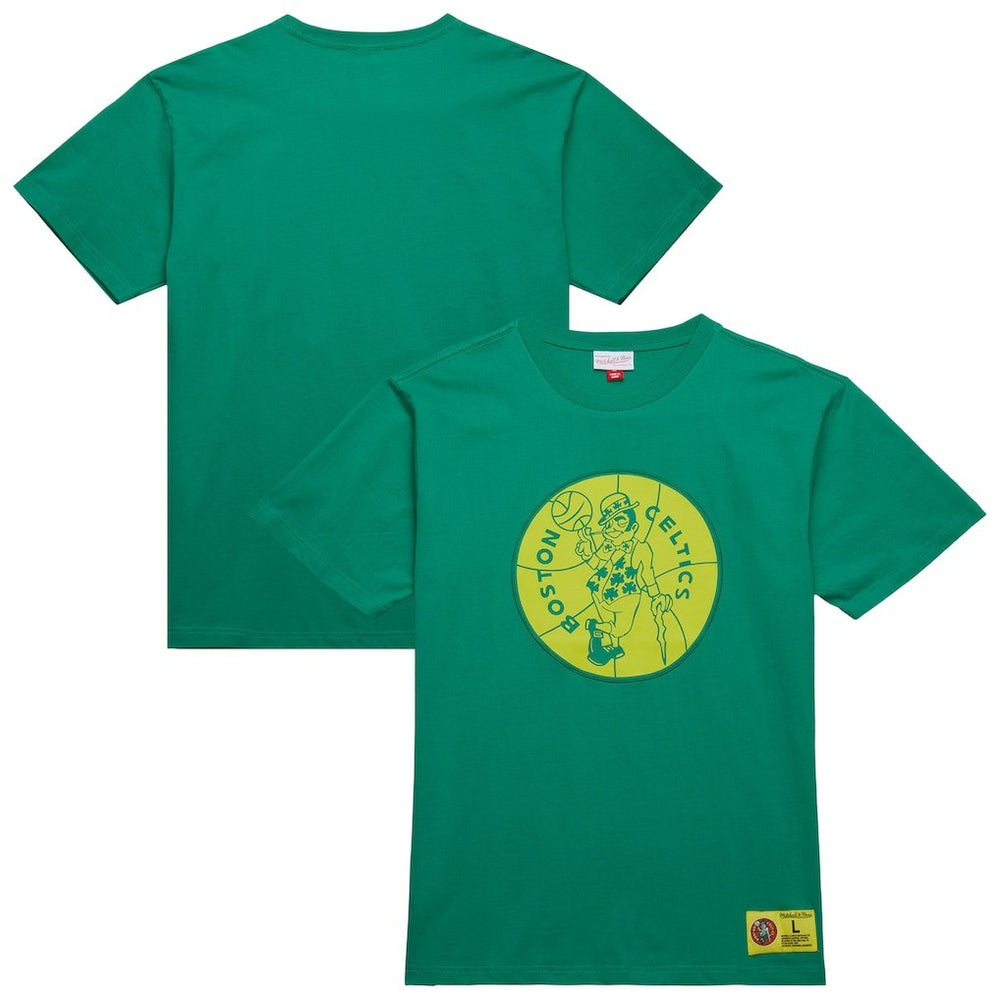 Boston Celtics Hardwood Classics Neon Nights Premium T-Shirt - Kelly Green | Mitchell & Ness on sale