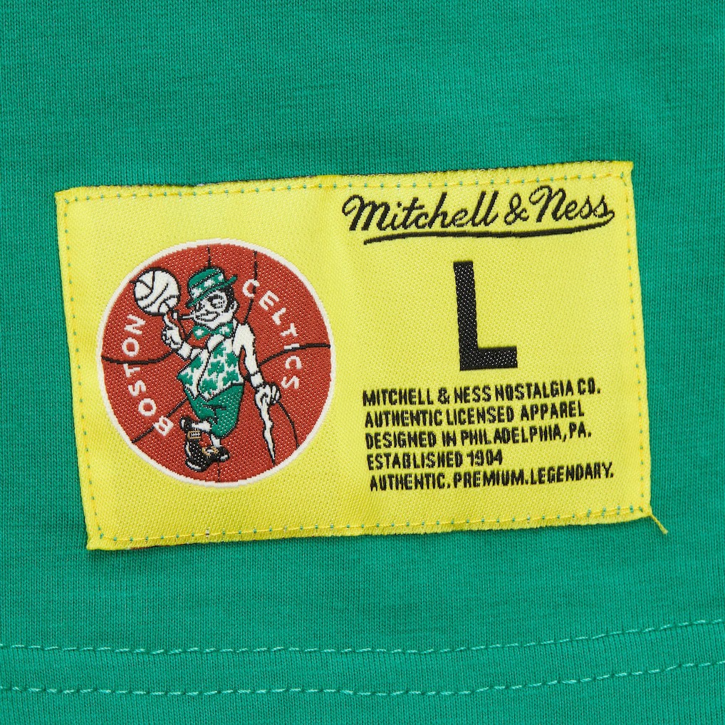 Boston Celtics Hardwood Classics Neon Nights Premium T-Shirt - Kelly Green | Mitchell & Ness on sale