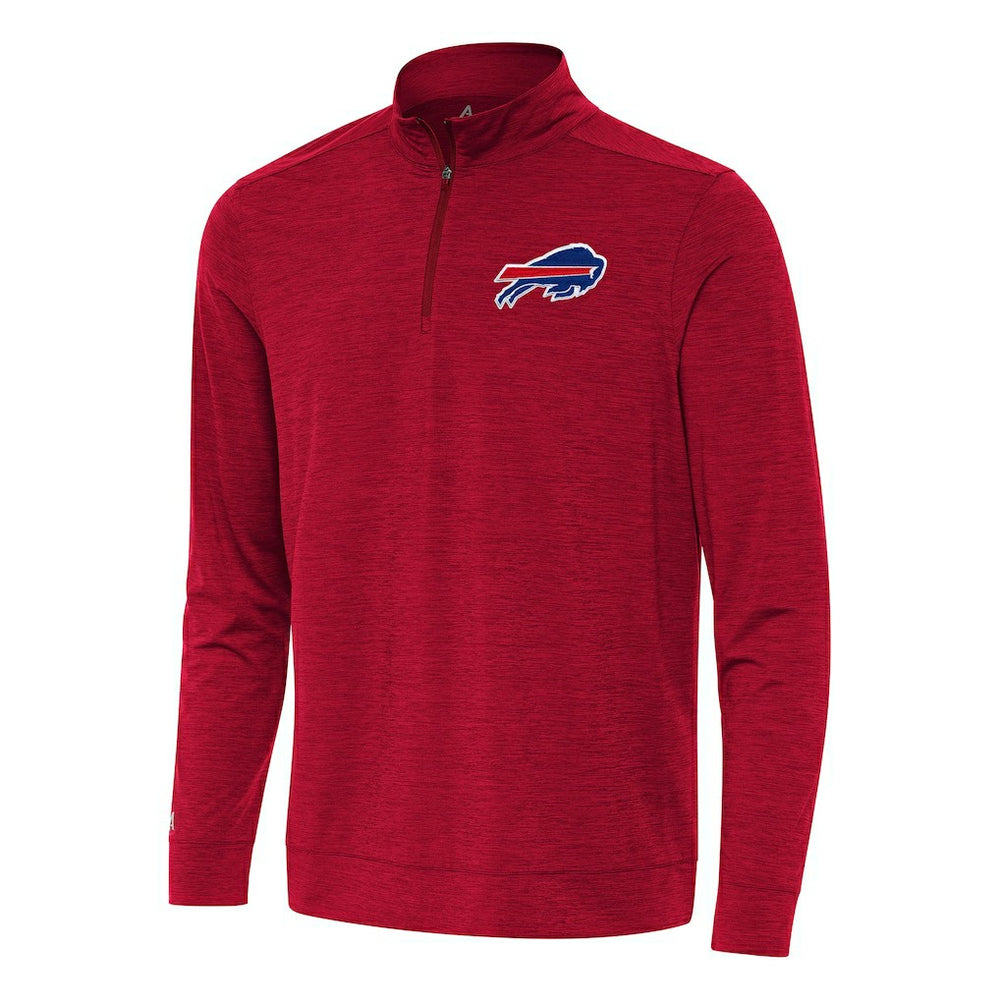 Buffalo Bills Antigua Bright Quarter-Zip Top - Heather Red on sale