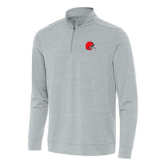 Cleveland Browns Antigua Bright Quarter-Zip Top - Heather Gray for sale