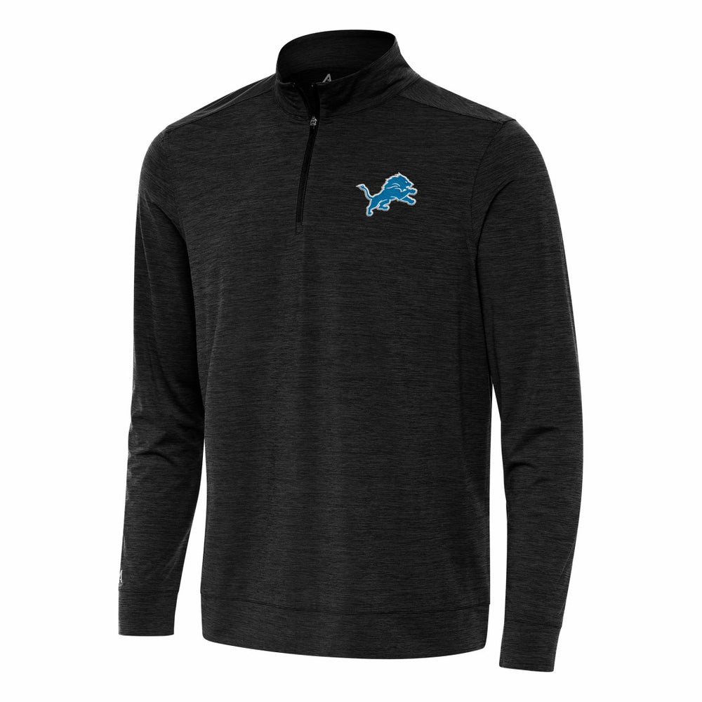 Detroit Lions Antigua Bright Quarter-Zip Top - Heather Black for sale