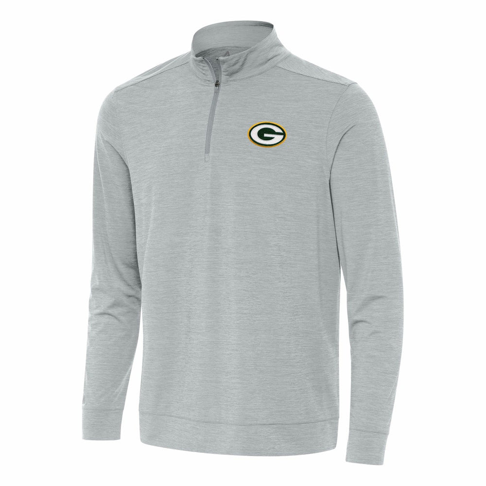Green Bay Packers Antigua Bright Quarter-Zip Top - Heather Gray sale