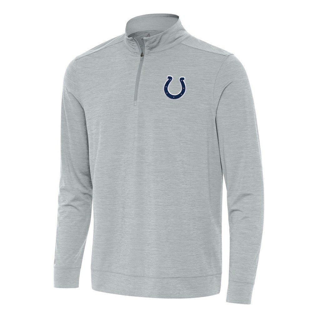 Indianapolis Colts Antigua Bright Quarter-Zip Top - Heather Gray discount