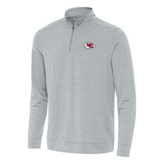 Kansas City Chiefs Antigua Bright Quarter-Zip Top - Heather Gray on sale