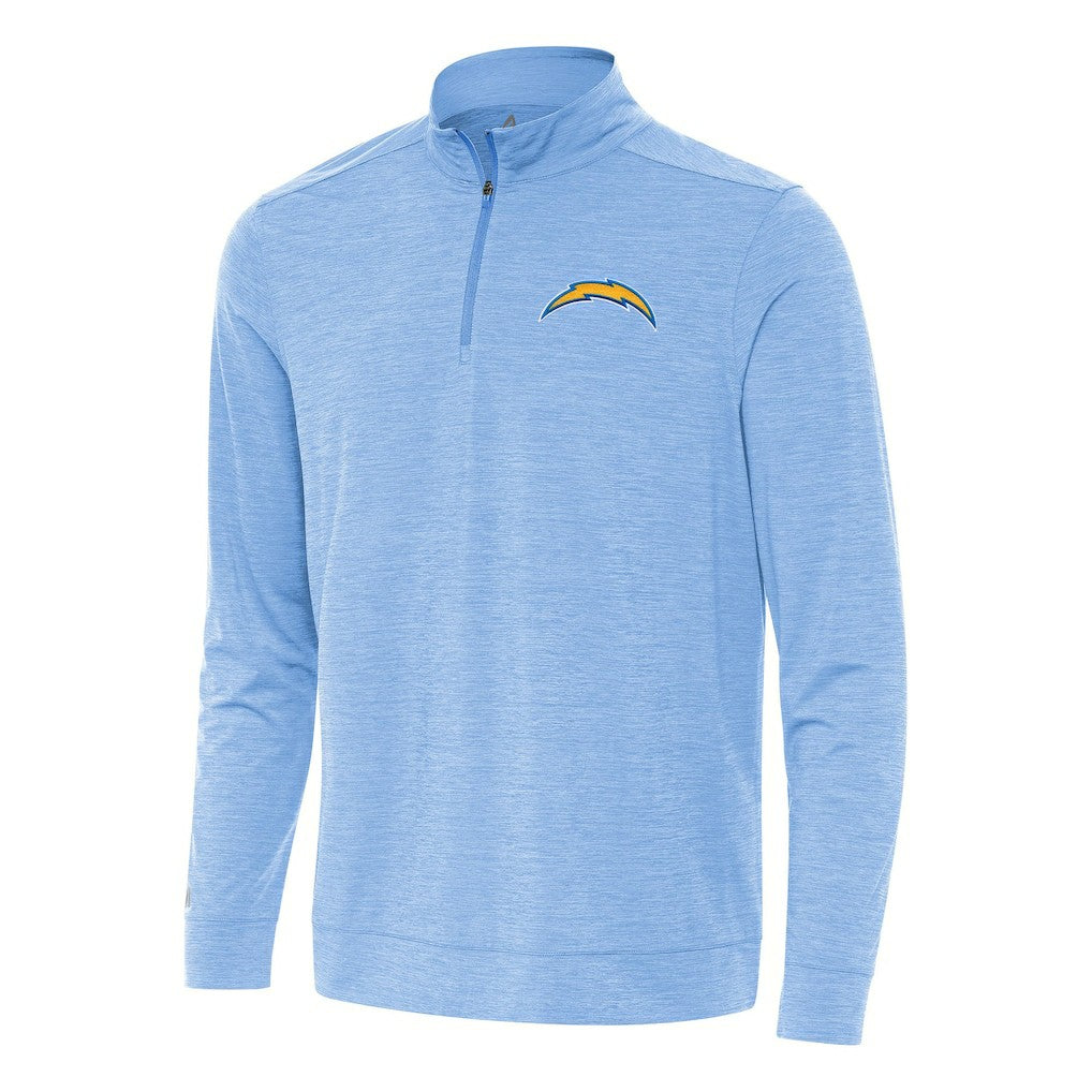 Los Angeles Chargers Antigua Bright Quarter-Zip Top - Heather Powder Blue sale