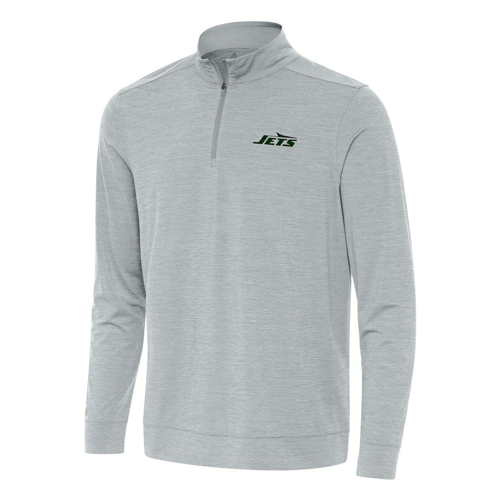 New York Jets Antigua Bright Quarter-Zip Top - Heather Gray online
