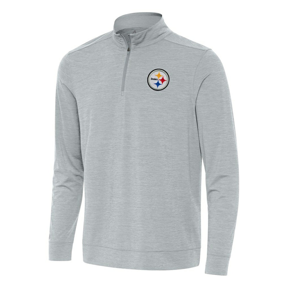 Pittsburgh Steelers Antigua Bright Quarter-Zip Top - Heather Gray outlet