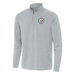 Pittsburgh Steelers Antigua Bright Quarter-Zip Top - Heather Gray outlet