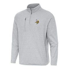 Minnesota Vikings Antigua Certain Tri-Blend Quarter-Zip Top - Heather Gray for sale