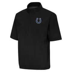 Indianapolis Colts Antigua Brisk Short Sleeve Quarter-Zip Windshirt - Black outlet