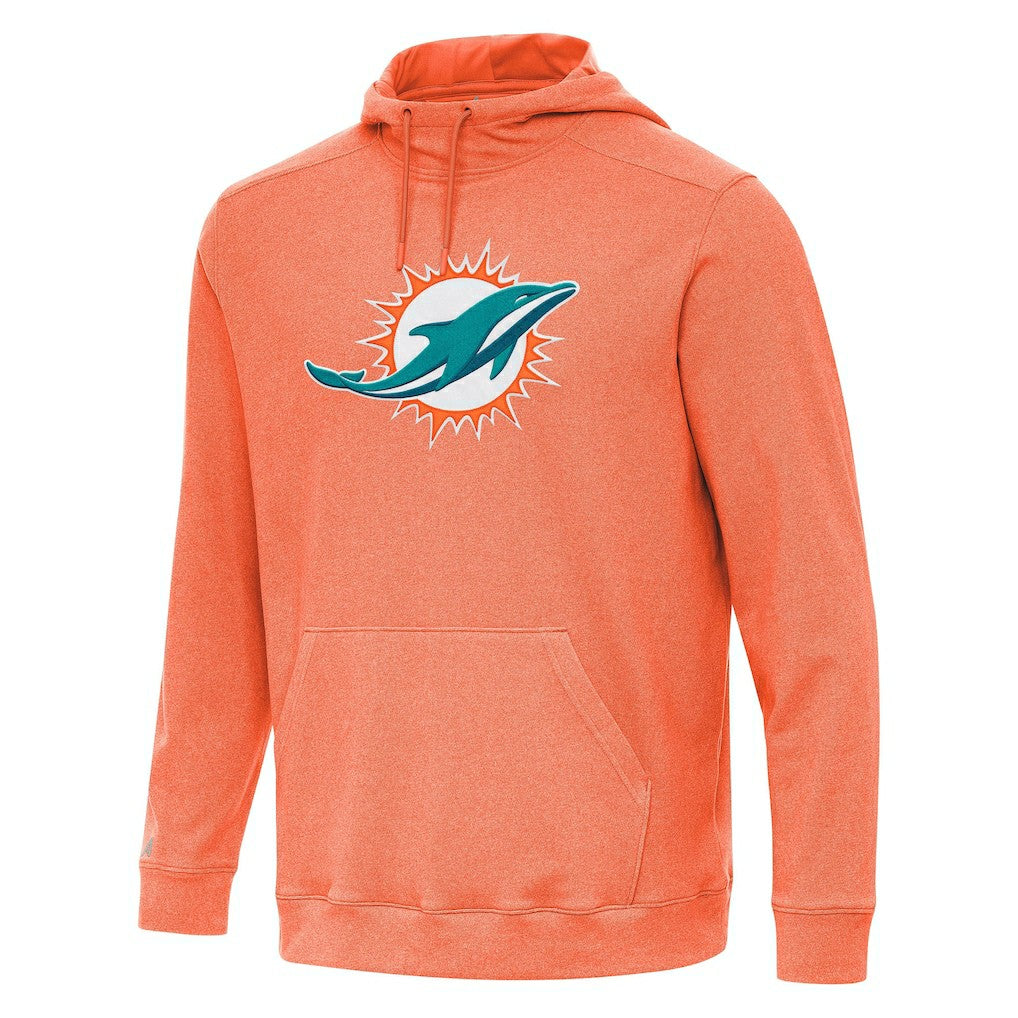 Miami Dolphins Antigua Cloud Pullover Hoodie - Heather Orange for sale
