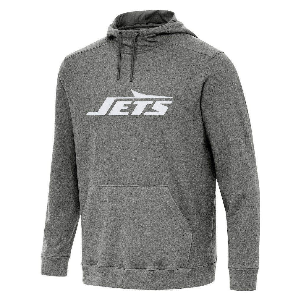 New York Jets Antigua Cloud Pullover Hoodie - Heather Black outlet