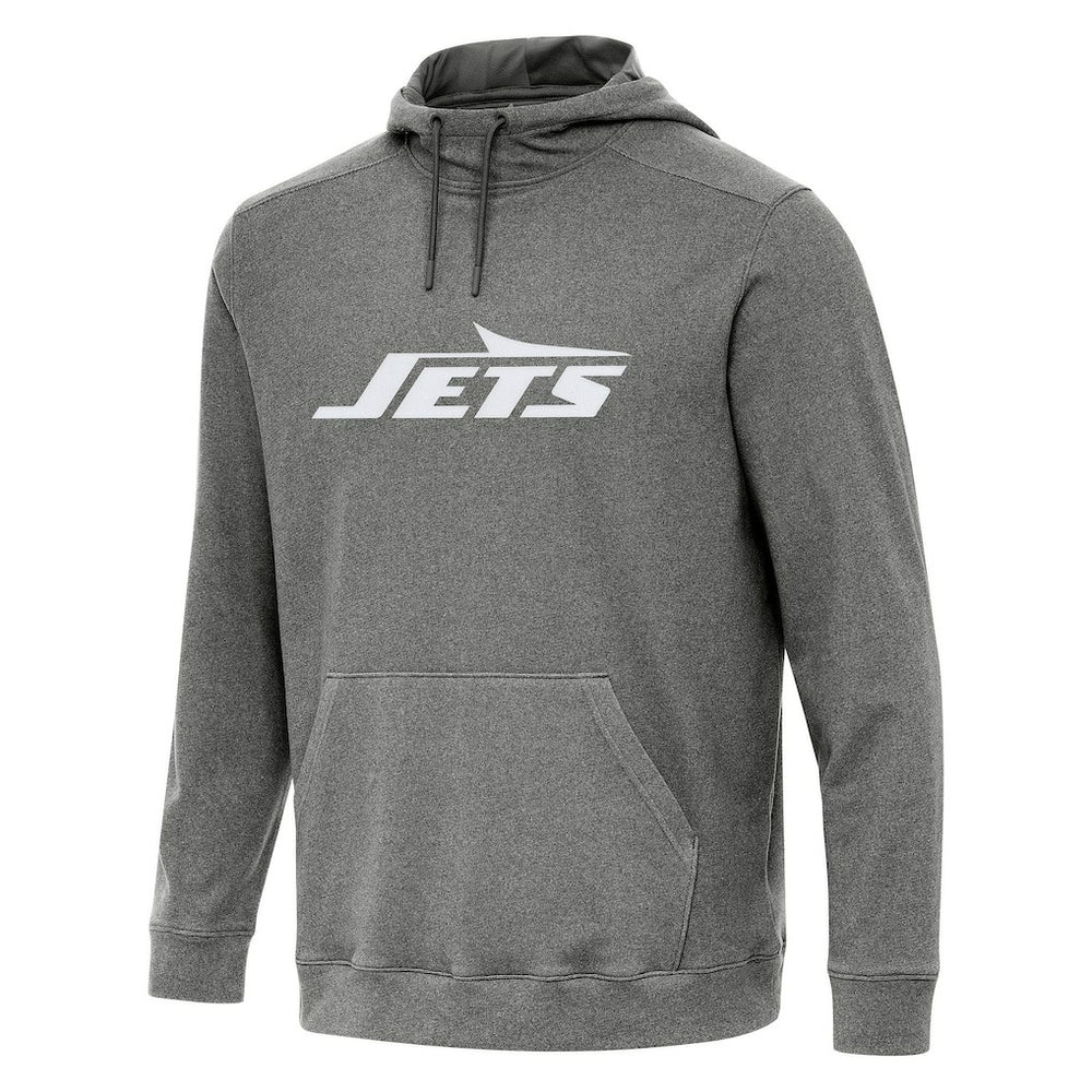 New York Jets Antigua Cloud Pullover Hoodie - Heather Black outlet