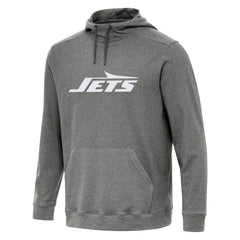 New York Jets Antigua Cloud Pullover Hoodie - Heather Black outlet