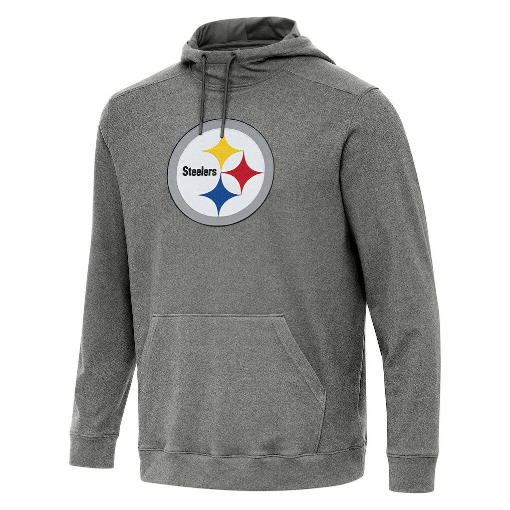 Pittsburgh Steelers Antigua Cloud Pullover Hoodie - Heather Black for sale