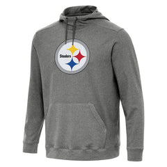 Pittsburgh Steelers Antigua Cloud Pullover Hoodie - Heather Black for sale