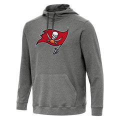 Tampa Bay Buccaneers Antigua Cloud Pullover Hoodie - Heather Black outlet