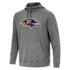 Baltimore Ravens Antigua Cloud Pullover Hoodie - Heather Black cheap