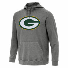 Green Bay Packers Antigua Cloud Pullover Hoodie - Heather Black online