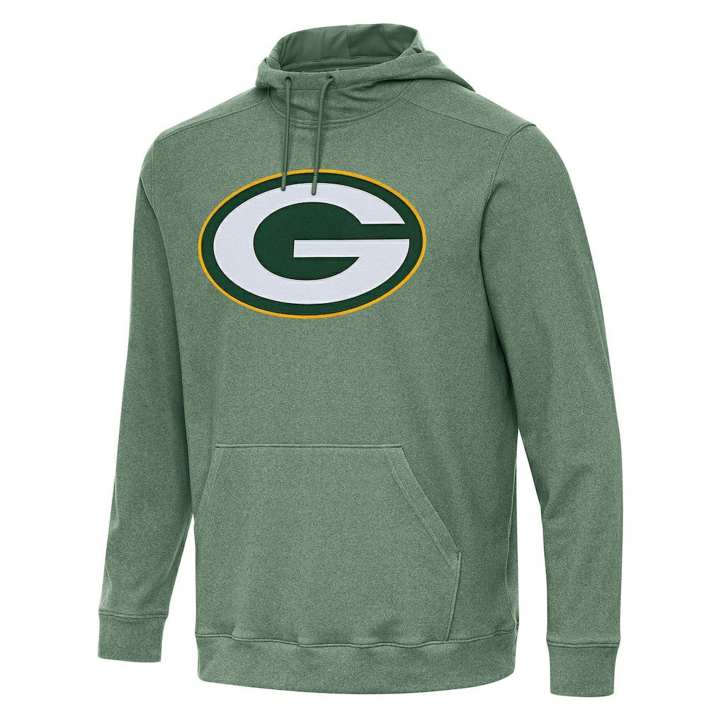 Green Bay Packers Antigua Cloud Pullover Hoodie - Heather Green for sale