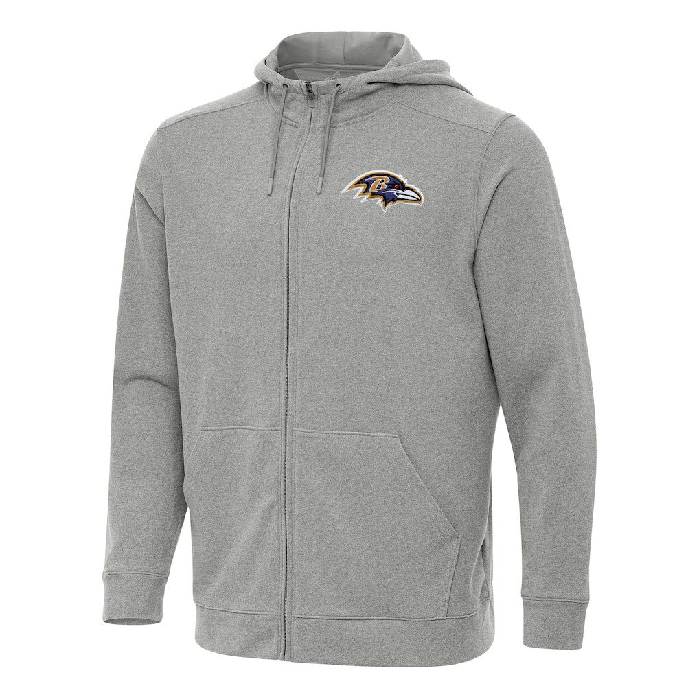 Baltimore Ravens Antigua Effortless Full-Zip Hoodie - Heather Gray online