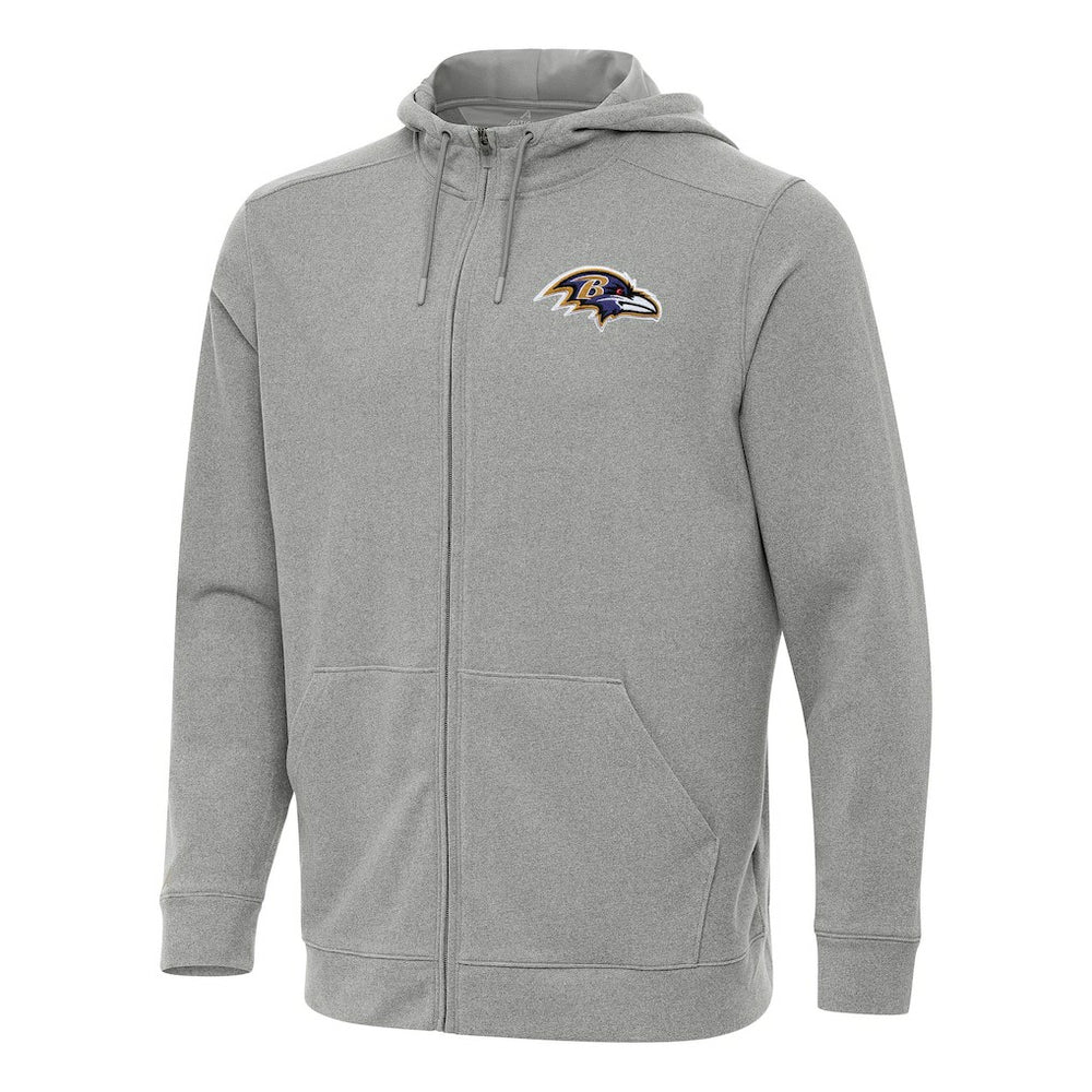 Baltimore Ravens Antigua Effortless Full-Zip Hoodie - Heather Gray online