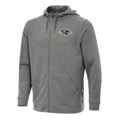 Baltimore Ravens Antigua Effortless Full-Zip Hoodie - Heather Black on sale