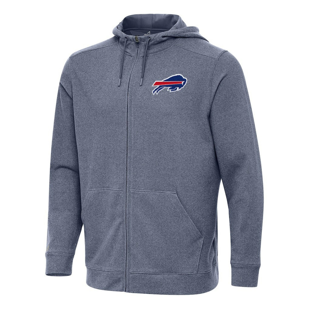 Buffalo Bills Antigua Effortless Full-Zip Hoodie - Heather Navy cheap
