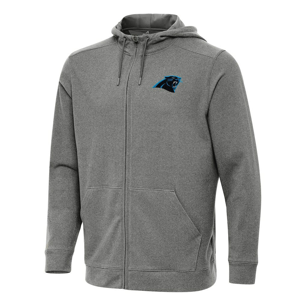 Carolina Panthers Antigua Effortless Full-Zip Hoodie - Heather Black online