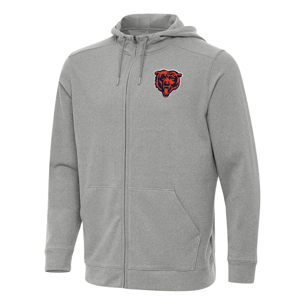 Chicago Bears Antigua Effortless Full-Zip Hoodie - Heather Gray sale