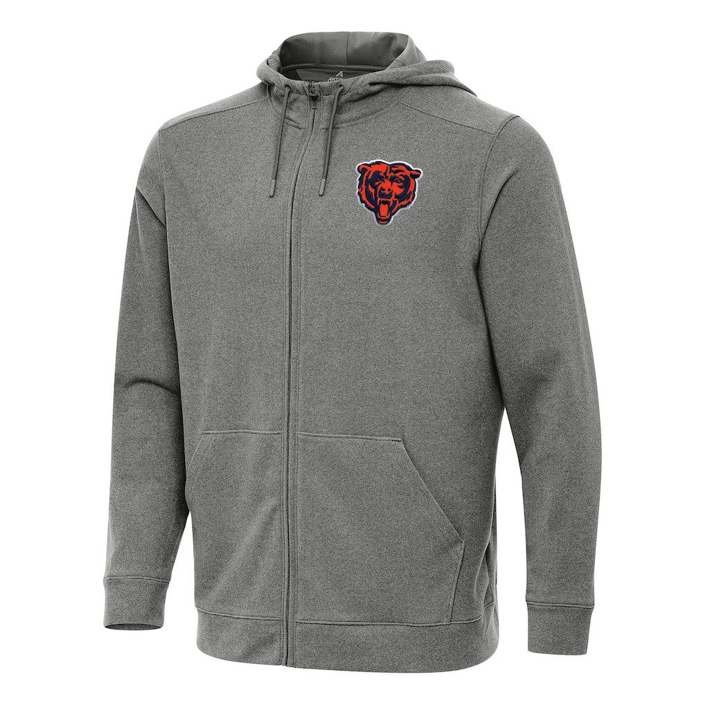 Chicago Bears Antigua Effortless Full-Zip Hoodie - Heather Black sale