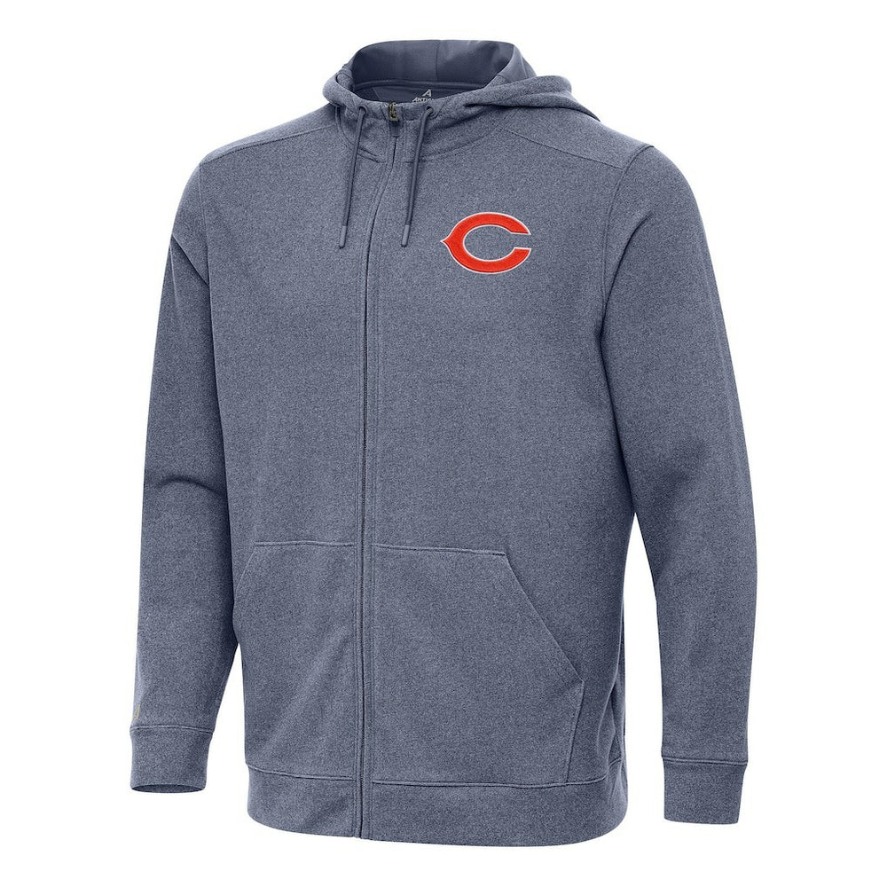 Chicago Bears Antigua Effortless Full-Zip Hoodie - Heather Navy cheap