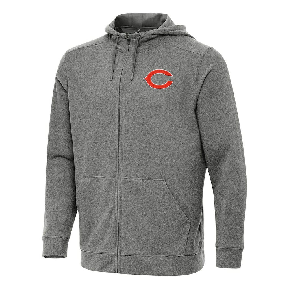 Chicago Bears Antigua Effortless Full-Zip Hoodie - Heather Black sale