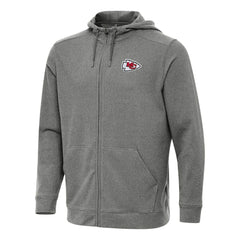 Kansas City Chiefs Antigua Effortless Full-Zip Hoodie - Heather Black for sale