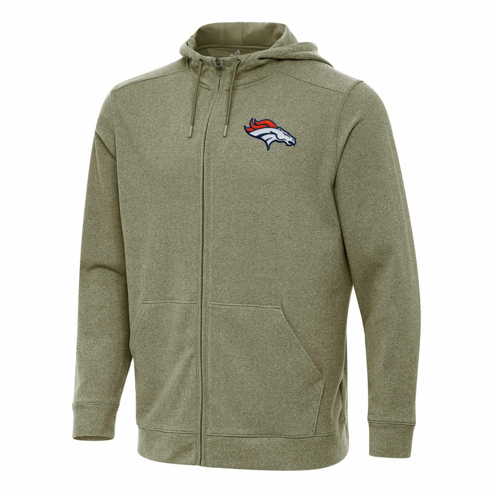 Denver Broncos Antigua Effortless Full-Zip Hoodie - Olive outlet