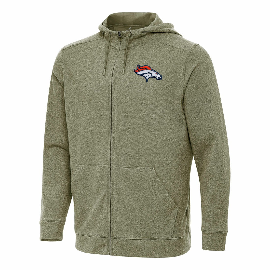 Denver Broncos Antigua Effortless Full-Zip Hoodie - Olive outlet
