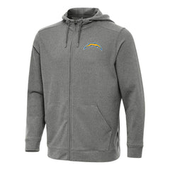 Los Angeles Chargers Antigua Effortless Full-Zip Hoodie - Heather Black cheap