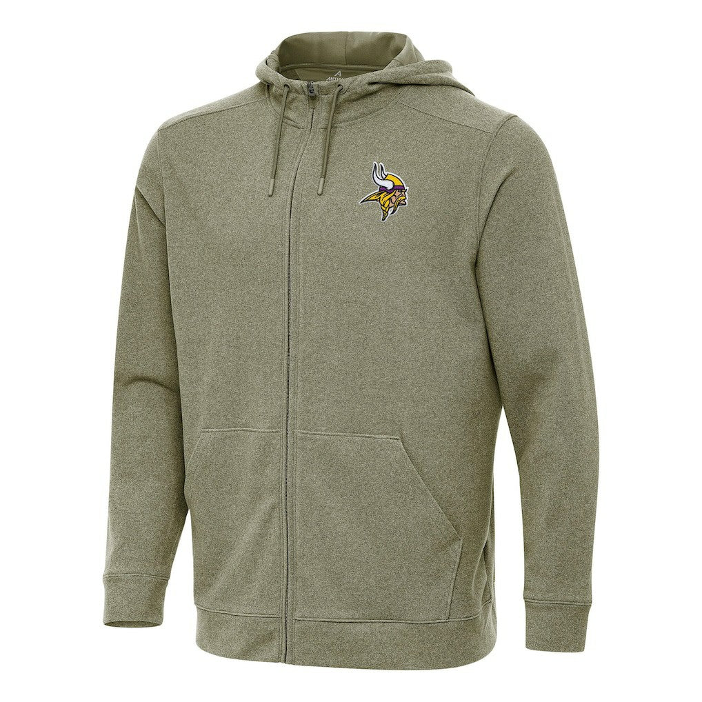 Minnesota Vikings Antigua Effortless Full-Zip Hoodie - Olive outlet