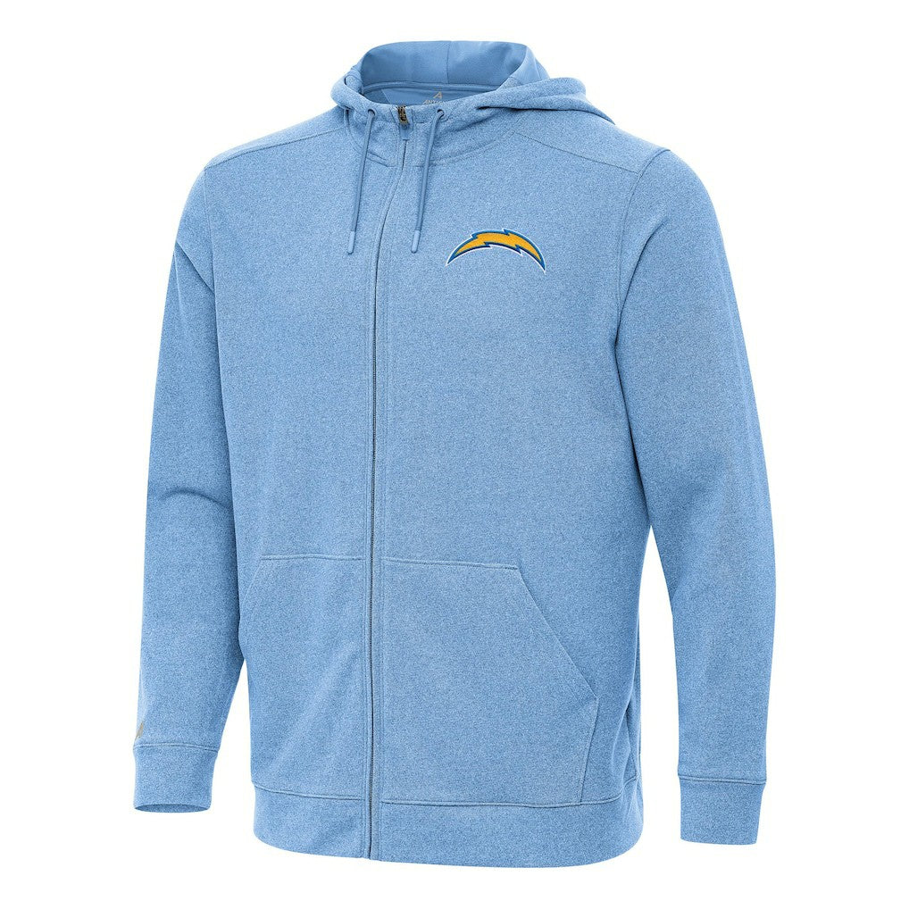 Los Angeles Chargers Antigua Effortless Full-Zip Hoodie - Heather Powder Blue online
